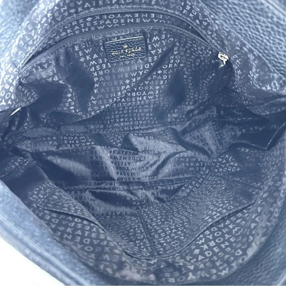 Kate Spade Chester Street Michaela Black Pebbled Leather Hobo Shoulder Bag
